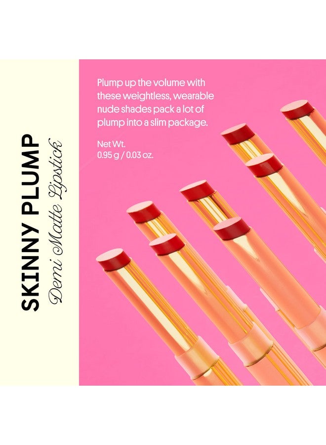 Winky Lux Skinny Plump Demi-Matte Lipstick, Natural Plump Lipstick, Weightless Long Lasting Soft Matte Lip Crayon, Infused With Hyaluronic Acid & Plum Oil, Honey Baby - Image 2