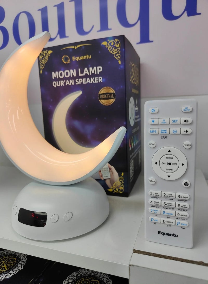Equantu Slim Moon Lamp Qur'an Speaker  Changeable Colourful Lights With Remote - Image 3