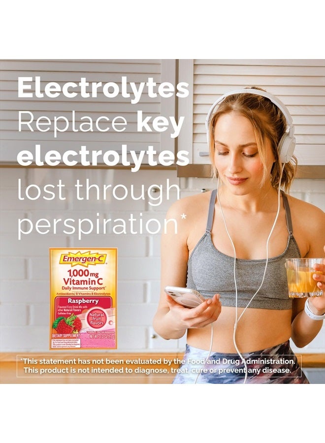 Emergen-C مسحوق فيتامين C بتركيز 1000 ملغ لدعم المناعة اليومية خالي من الكافيين مكملات فيتامين C مع الزنك والمنغنيز، وفيتامينات B والإلكتروليتات، بنكهة البرتقال الفائقة - 90 حبة/إمداد لمدة 3 أشهر - Image 4