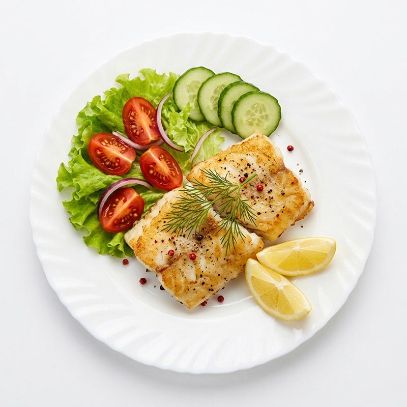 Cuisine Art طبق عشاء زجاجي أوبال من كوزين آرت 25 سم، أبيض | طبق طعام خفيف الوزن ومتين للوجبات اليومية، طبق تقديم قابل للتكديس للاستخدام في المنزل والمطعم - Image 2