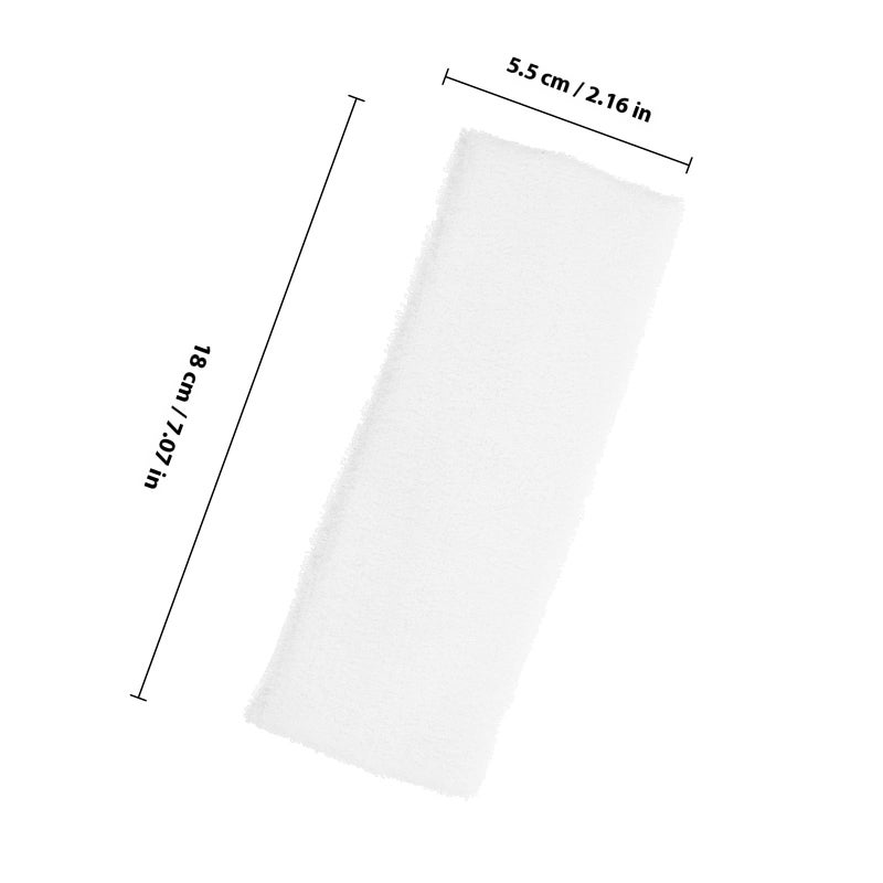5 Pcs White Sweat Absorbent Elastic Headbands For Women Men Yoga Fitness Sports - Image 3