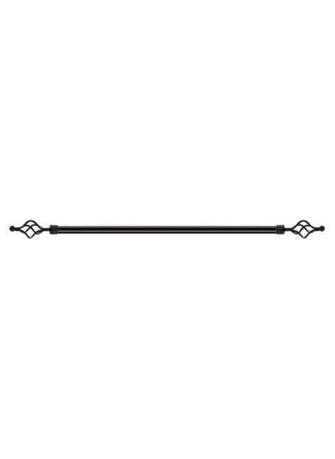 Curtain Rod Single Curtain Drape Set/Scarlet Curtain Pipe Set 1.5 M Length/Single Layer Curtain Hanging/Ball Decor Crown Fits - Adjustable Decorative Nickel Single Curtain Rod Set