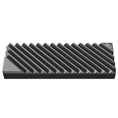 One enjoy M.2 2280 SSD Cooler Aluminium M.2 Heatsink Cooler with Silicone Thermal Pad for PC/PS5 (Grey) - Image 2