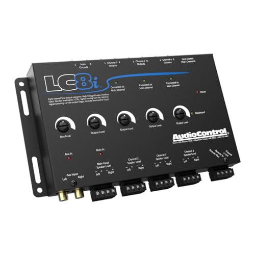 AudioControl LC8i أسود محول خرج خط 8 قنوات مع إدخال مساعد - Image 1