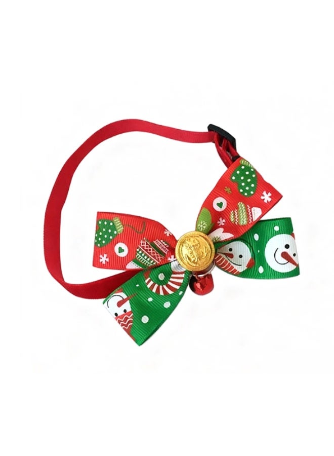 وشاح عنق حيوانات أليفة لعيد الميلاد، طوق خاص للقطط في الخريف والشتاء، ربطة عنق احتفالية، قبعة، غطاء رأس للكلاب، دمية - Image 3