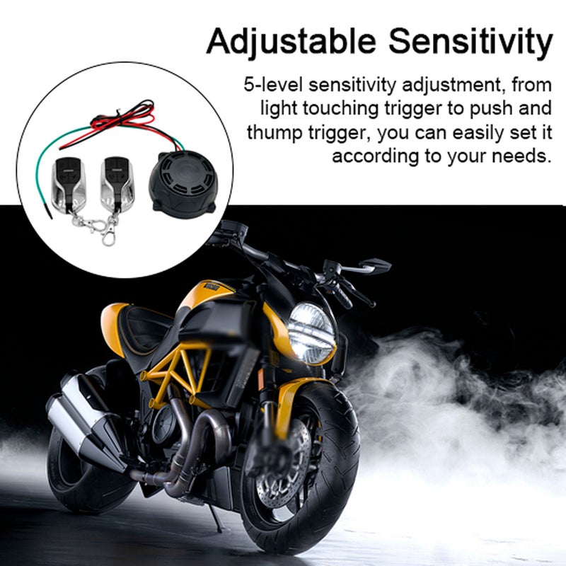 12 V Motorcycle Anti-Theft Device Adjustable Sensitivity Alarm Warning Horn with 1 Remote Controller - Image 3