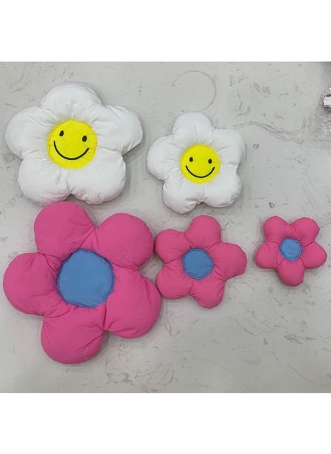 2023 Version Of The Small Flower Fresh Joker Spot Direct Smiling Face Flower Five Leaf Flower Shoes And Socks Clothing-Color:Picture Color-Height:18cm Rose Red