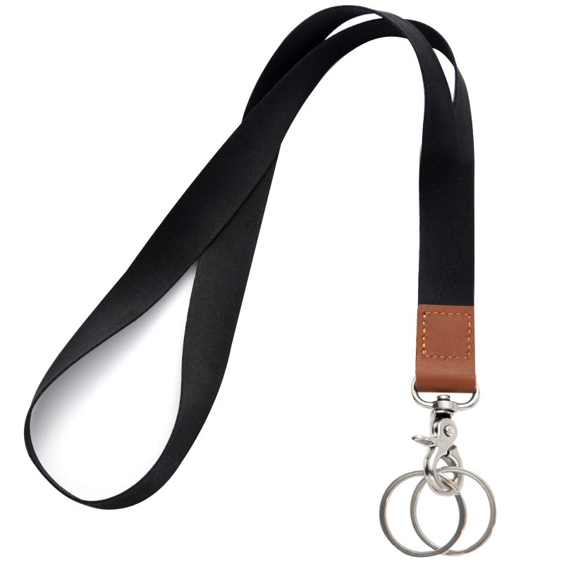 XCHIN Lanyard, Lanyards for Keys, Black Keychain Long Lanyard for Women Men, Cute Neck Lanyard for ID Badges Wallet - Image 1