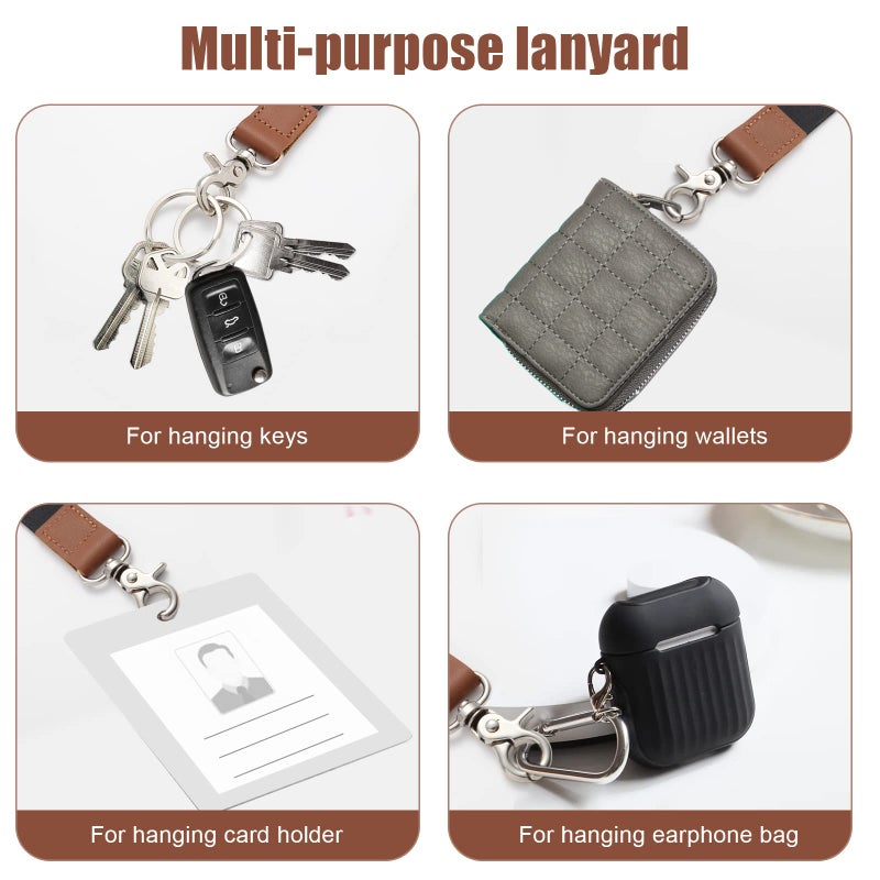 XCHIN Lanyard, Lanyards for Keys, Black Keychain Long Lanyard for Women Men, Cute Neck Lanyard for ID Badges Wallet - Image 2
