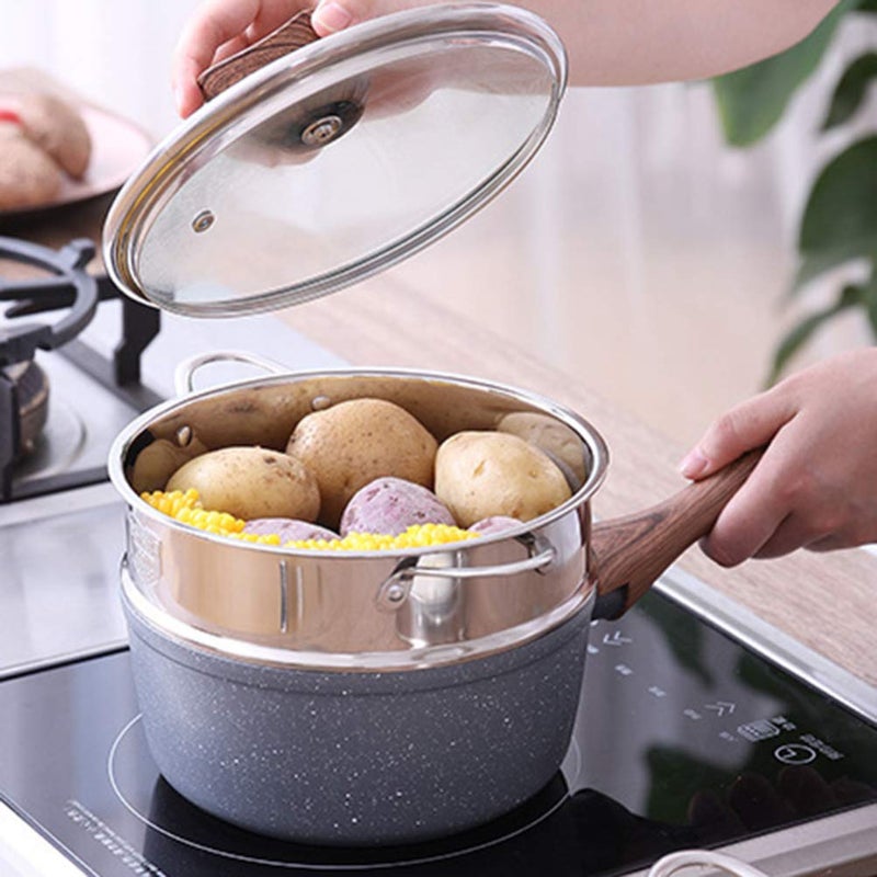DOITOOL Stainless Steel Food Steamer Basket with Handles 9.44X7.67X2.36In Energy Efficient Multi-Vent Design for Steaming Vegetables Buns Dumplings in Home and Restaurant Kitchen - Image 2