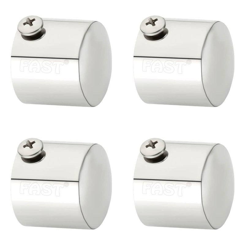 FAST غطاء نهاية قضيب الستارة المعدني الثقيل من الفولاذ المقاوم للصدأ CB45S للباب والنافذة 1 بوصة ملحقات قضيب الستارة (4) - Image 1