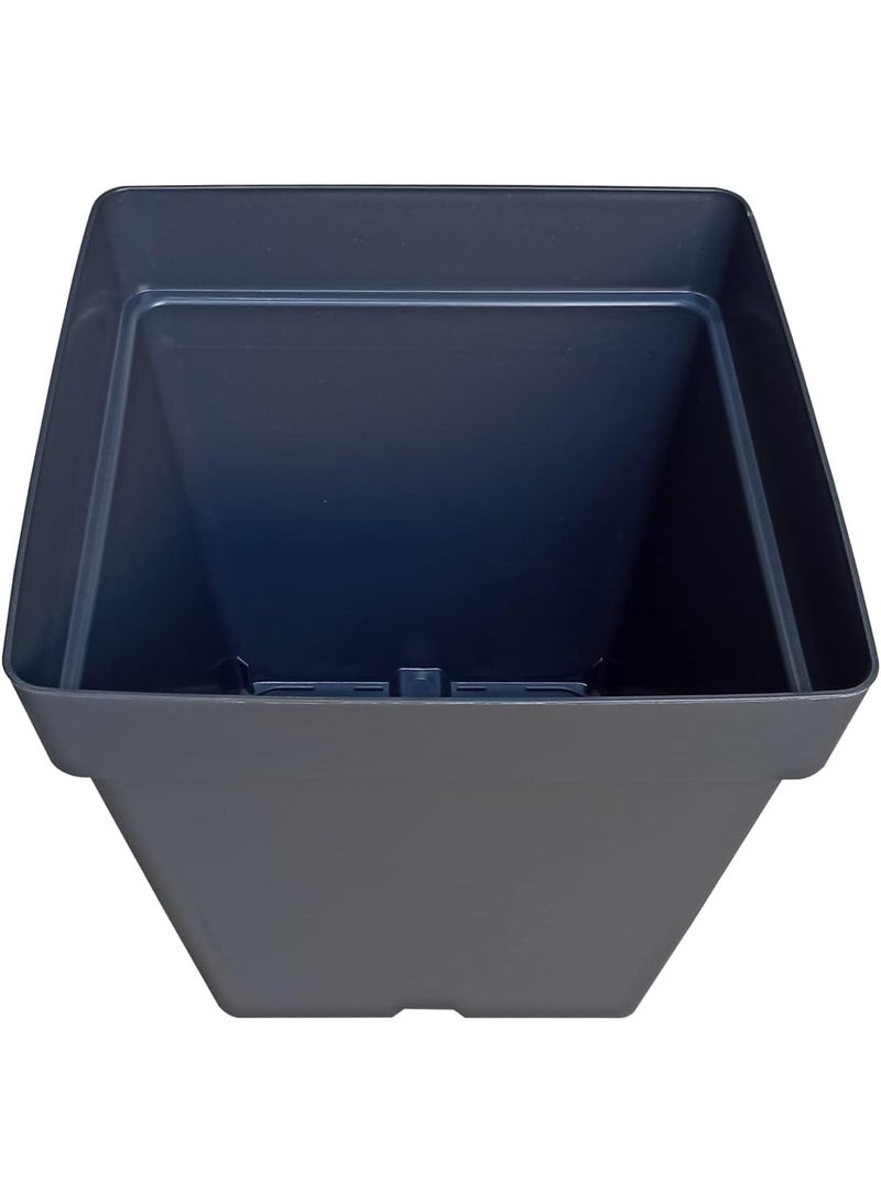 أيدل وعاء زراعة مربع كلاسيكي غير لامع 28 سم - متاح بألوان متعددة - للاستخدام الداخلي والخارجي - صندوق زراعة بلاستيكي متين للاستخدام في المنزل والحديقة والمكتب والشرفة - صنع في إيطاليا - بواسطة إيديل - Image 4