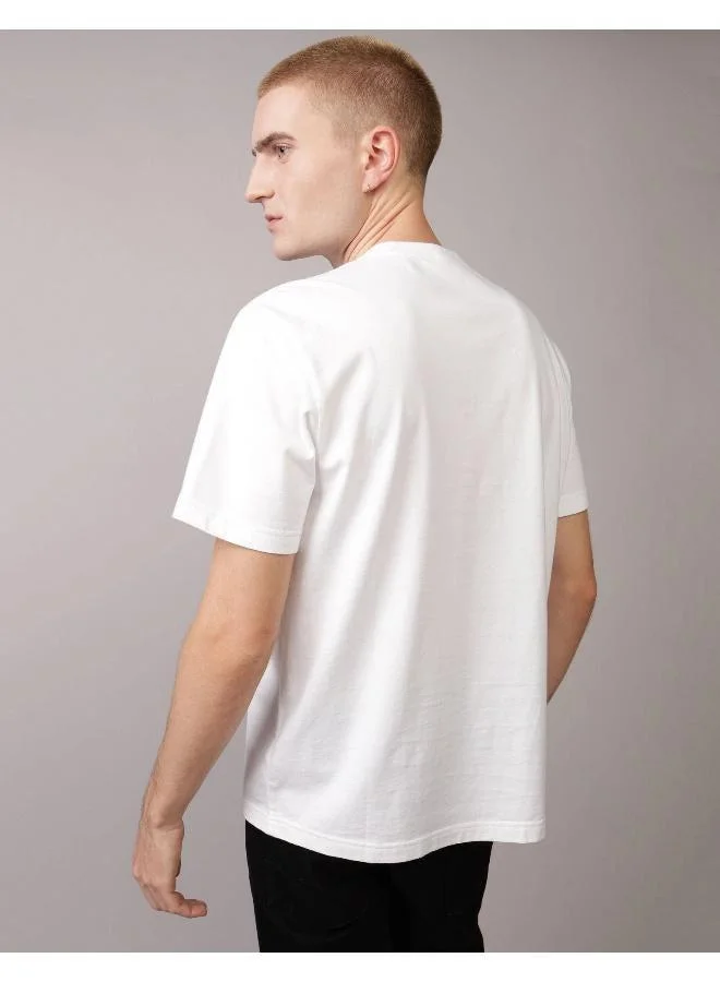 American Eagle Embroidered Crew Neck Graphic T-Shirt