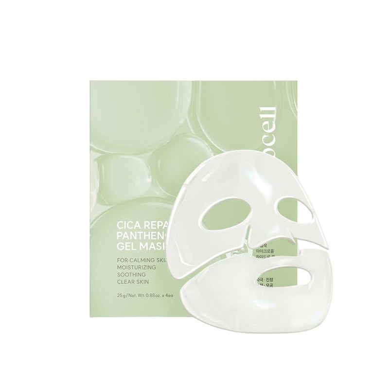 AROCELL OFFICIAL AROCELL Cica Hydrogel PDRN Mask 4 Facial Sheet with Panthenol & Centella Asiatica, Cooling Hydrogel Face Mask for Soothing Calming Sensitive Skin Korean Skincare | BSS Skincare Must-Have | 25gx4ea - Image 1