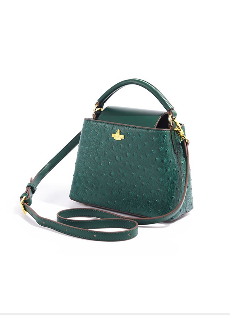 BLLE ROWN Women Top Handle Satchel Bag Green Color Crocodile Pattern Flap Crossbody Bag  - Image 2