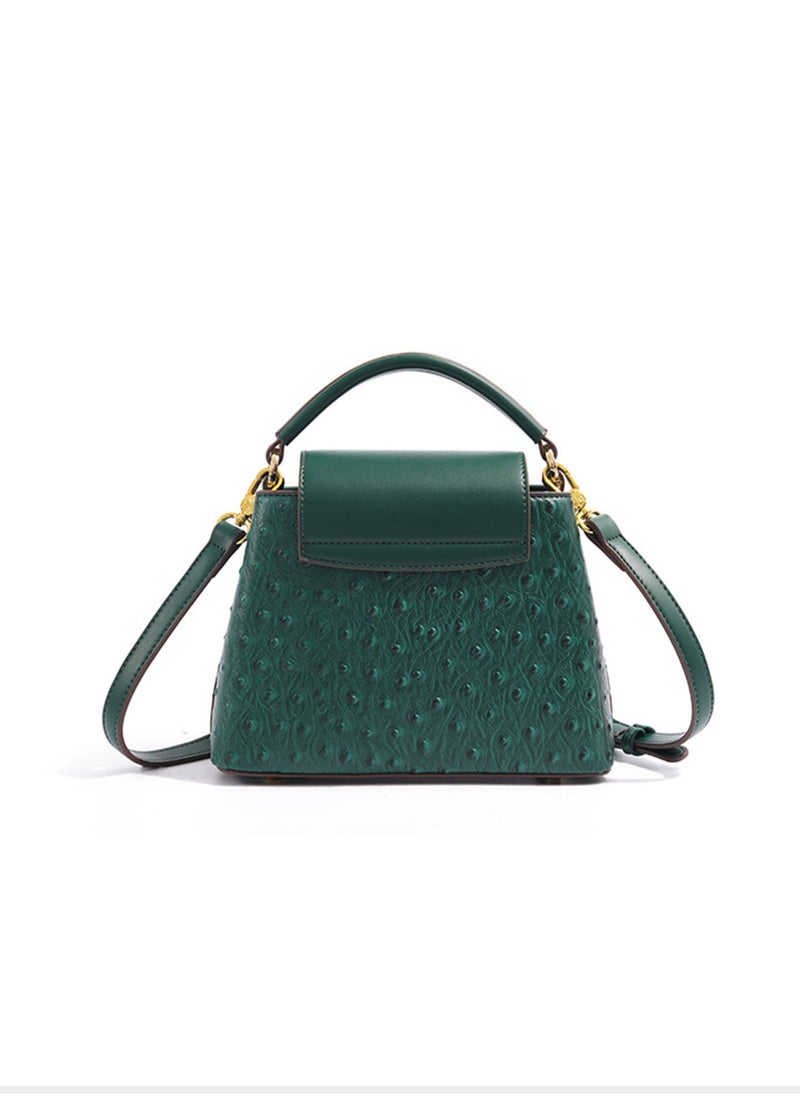 BLLE ROWN Women Top Handle Satchel Bag Green Color Crocodile Pattern Flap Crossbody Bag  - Image 3
