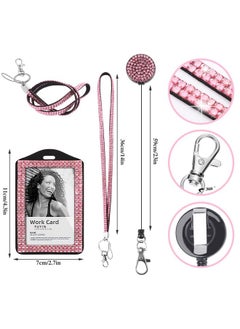 9 In 3 Sets 3 Color Upgraded Rhinestone Lanyard For Id Badges Bling Id Card Holder Crystal Retractable Badge Reel Neck Lanyard With Metal Clasp And Key Ring For Student Kids Women Teacher - pzsku/ZCD566078E68F8B301657Z/45/_/1720701681/190928b6-5ae1-4cc8-bad6-6994a943ac77