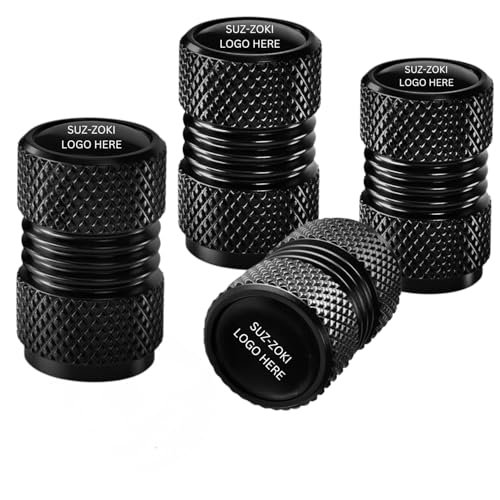 Prplet Aluminum Alloy Car Tyre Valve Caps (Set of 4) | Anti-Leak Rubber O-Ring | Rustproof | Universal Fit for Cars, Bikes & Universal (SUZ-ZOKI) - Image 1