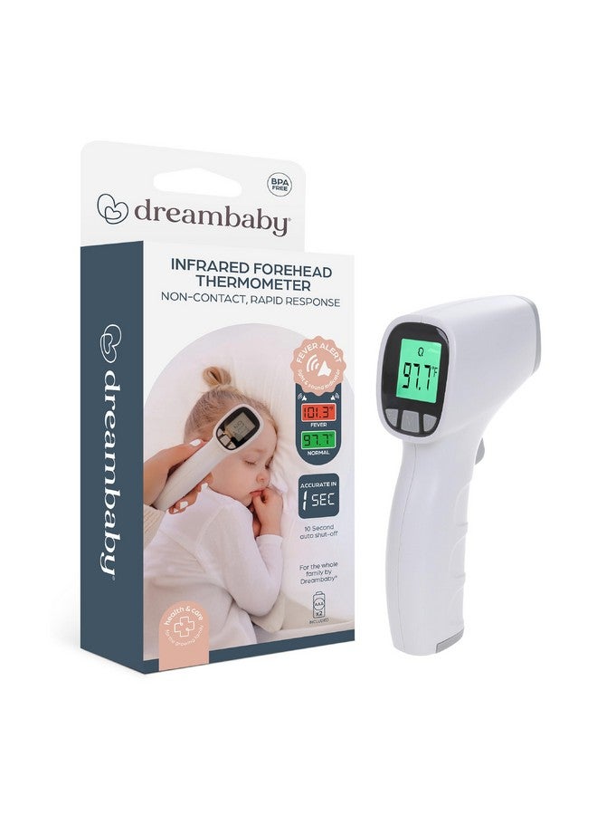 Dreambaby Infrared No Contact Baby Thermometer for Forehead - Digital Display, Fever Alert, Memory Stores 20 Readings, Includes Storage Bag, for Adults and Kids - Image 1