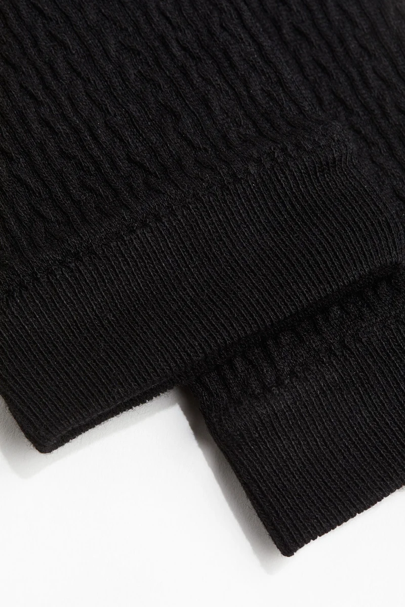 H&M Cable-knit footless tights