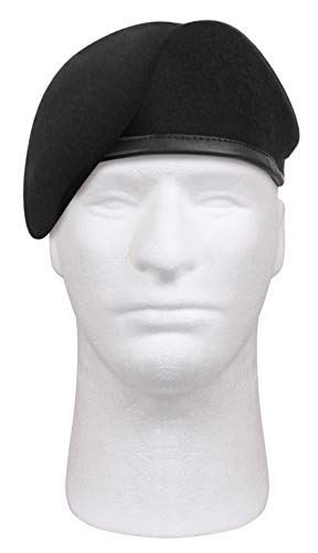 Rothco PreShaved Inspection Ready Beret Rugged Wool Hat Ready for Duty Black 7 - Image 1