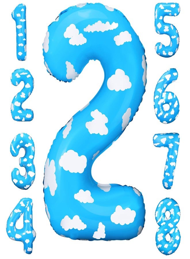 Lunmon 40 Inch Number 2 Story Birthday Balloon Story Party Decorations Inspired Party Supplies for 2nd Birthday Baby Shower Decorations for Kids - Image 1
