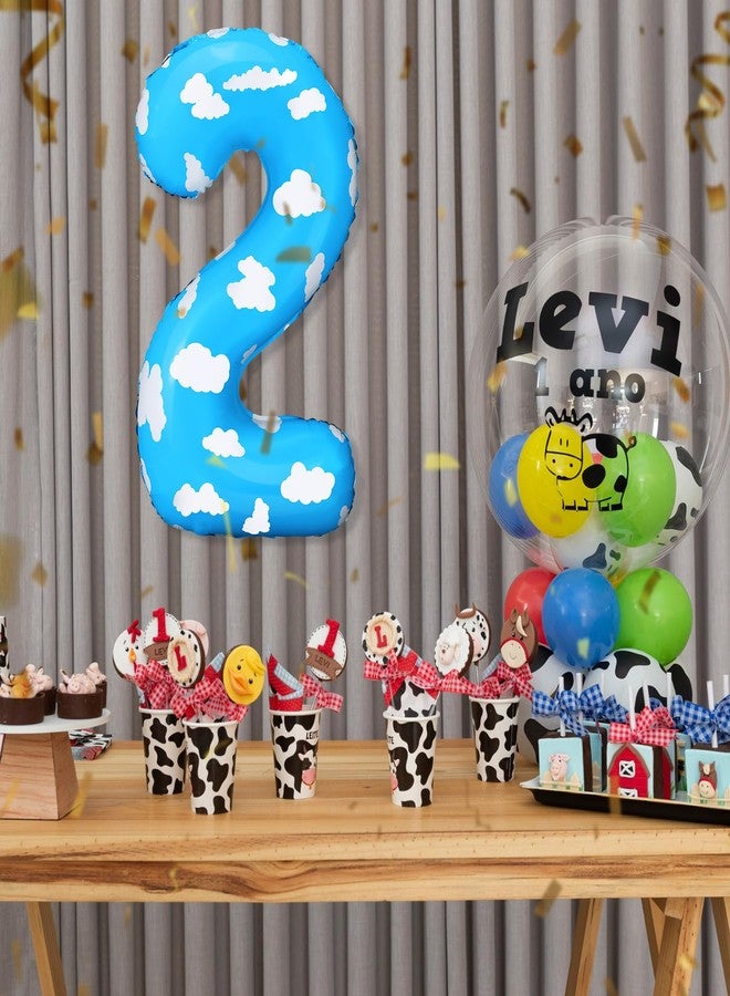 Lunmon 40 Inch Number 2 Story Birthday Balloon Story Party Decorations Inspired Party Supplies for 2nd Birthday Baby Shower Decorations for Kids - Image 5
