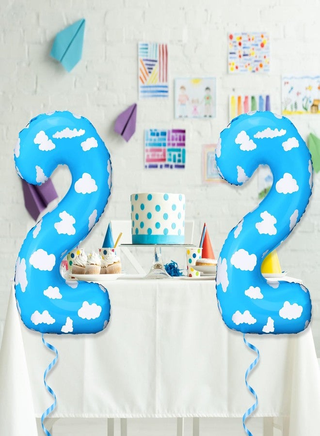 Lunmon 40 Inch Number 2 Story Birthday Balloon Story Party Decorations Inspired Party Supplies for 2nd Birthday Baby Shower Decorations for Kids - Image 4