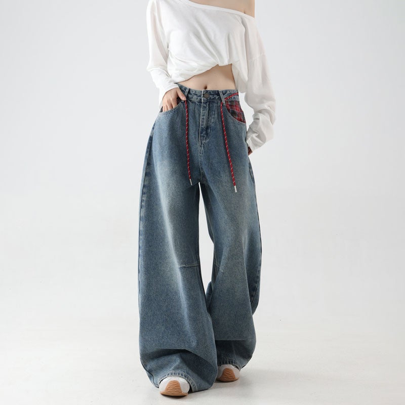 Unisex Classic Denim Jeans Loose Fit Daily Outdoor Wear - Image 1