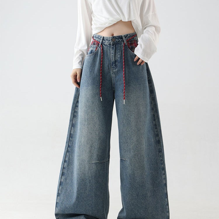 Unisex Classic Denim Jeans Loose Fit Daily Outdoor Wear - Image 3