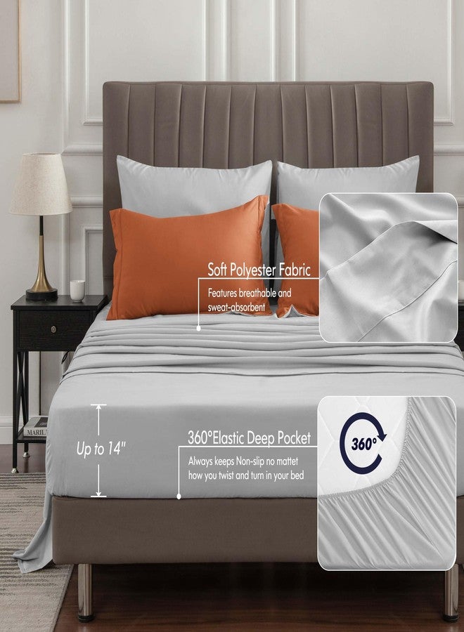 BEDELITE Queen Comforter Set 7 Pieces Bed in A Bag - Soft Microfiber Reversible Burnt Orange Bed Set with Comforters, Sheets, Pillowcases & Shams, Cozy Luxury Bedding Sets for All Season - Image 4