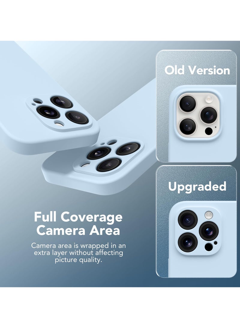 SUYDANBOX Magnetic for iPhone 15 Pro Case Compatible with MagSafe [Full Camera Protection][Screen Protector] Silicone Shockproof Protective Phone Case for iPhone 15 Pro 6.1" Light Blue - Image 5