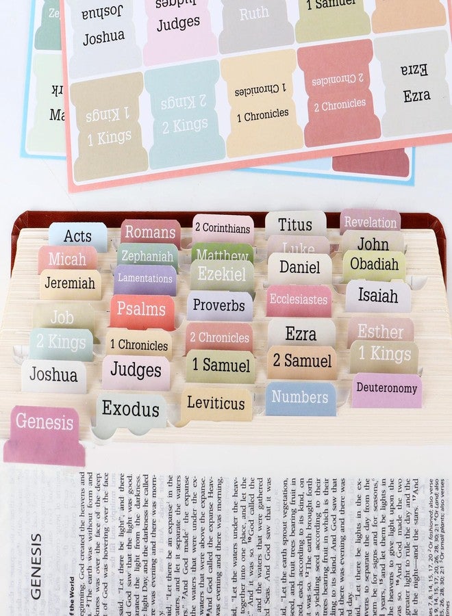 DOMMARE Bible Tabs for Women, 90 Piece Laminated Large Print Bible Bookmarks Index Tabs Study Supplies Guide Kit, Baptism Christian Gifts for Men Men Men Beginning - Image 3