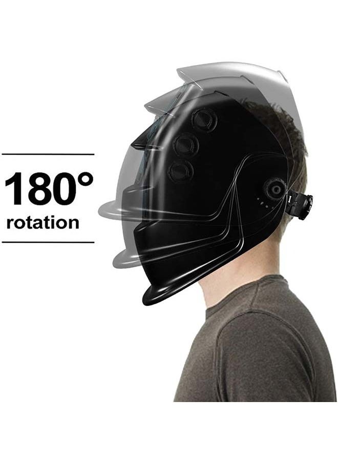 L&E Adjustable Welding Helmet Auto Darkening, True Color Solar Powered Welding Hood, Wide Shade Range 19-24CM Welding Mask for TIG MIG ARC Weld Plasma Cut Grinding（protective film*10）  - Image 2