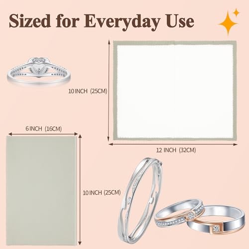Bonison 3 Pack Large Silver Polishing Cloth – 10"x12" Jewelry Cleaning Cloth & Multi-Layer Jewelry Polishing Cloth for Silver, Gold, Diamond, Platinum, Coins, Watches, Gemstones（Gray） - Image 2