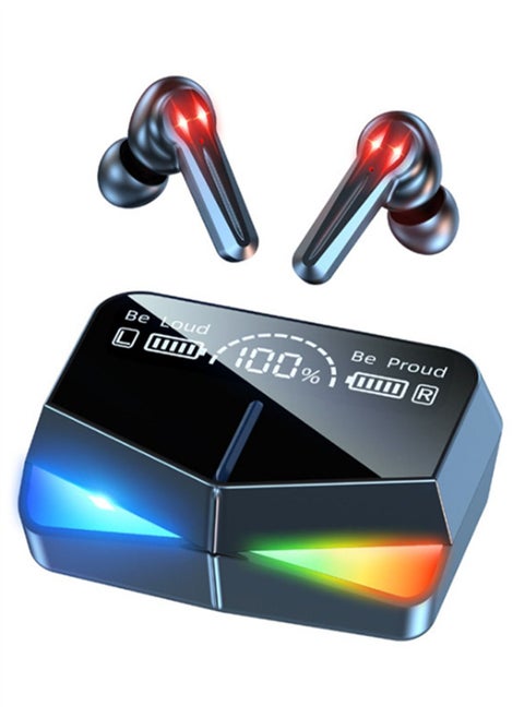 M28 gaming headset with seven color lights TWS in-ear sports stereo gaming headset wireless earbuds true wireless compatible apple Suitable for Android and other systems bluetooth 5 true wireless earbuds