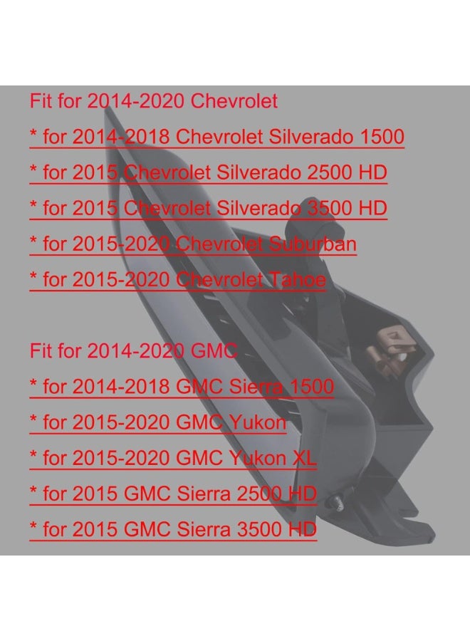 Centre Console Armrest Latch Handle for 2014-2020 Chevrolet Silverado Tahoe GMC Sierra Yukon, ABS Plastic Chrome Electroplate - Image 4