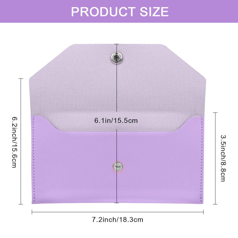 Nolcha Pu Leather Cash Envelope Wallet - Reusable Cash Stuffing Wallet for Men and Women -Purple - Image 2
