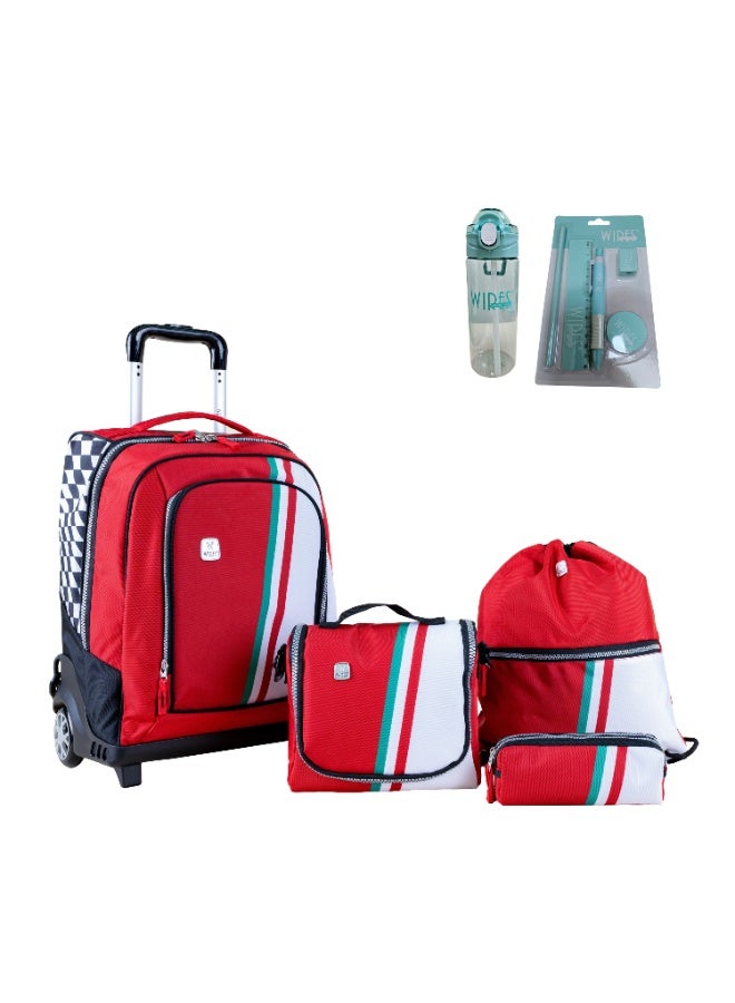 Wires WIRES 18" Small Wheels trolley bag with lunch bag and pencil case  - Image 1