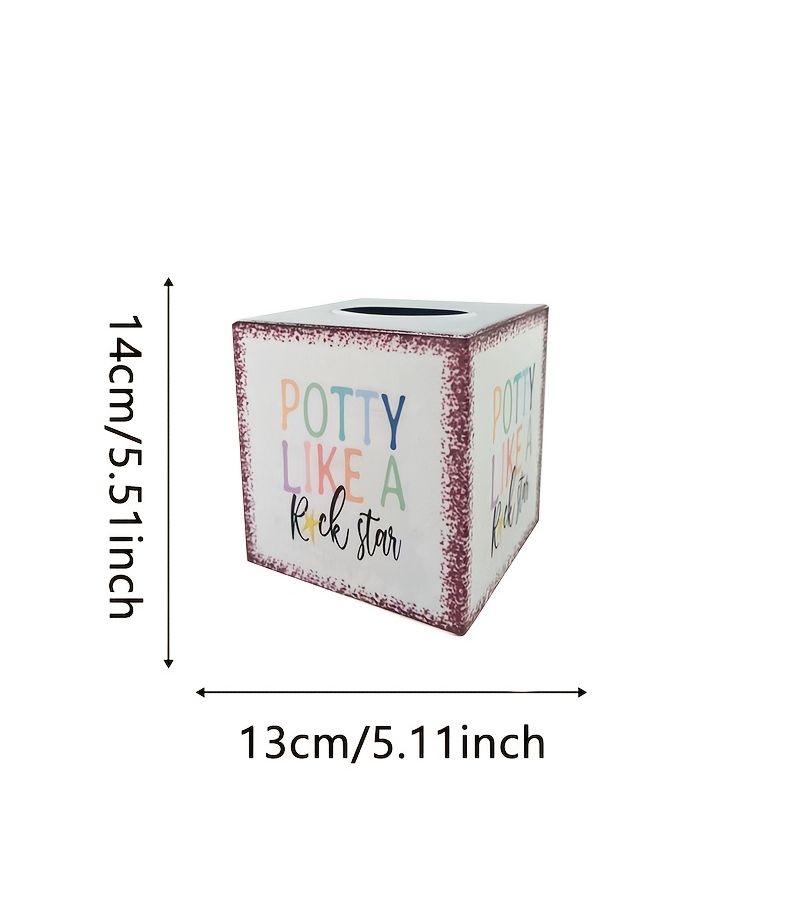 White Pastoral Iron Art Tissue Box For Kitchen Living Room Storage - Image 3