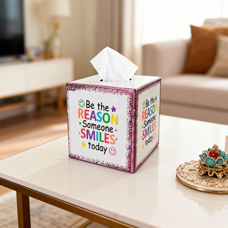 White Pastoral Iron Art Tissue Box For Kitchen Living Room Storage - Image 4