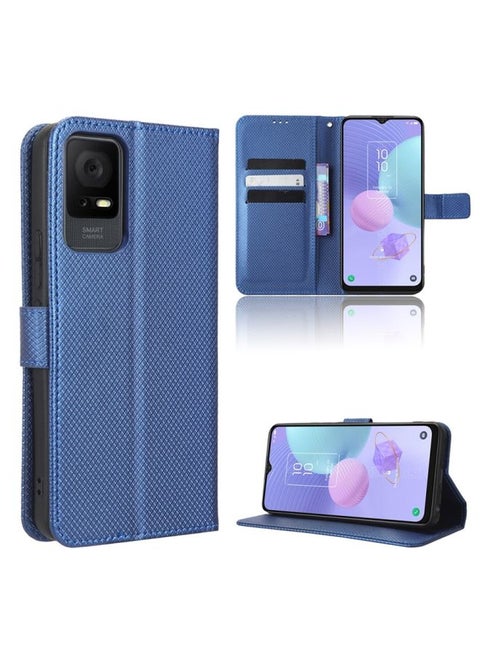 Case Cover For TCL 405 / 406 T506D Diamond Texture Leather Phone Case Blue