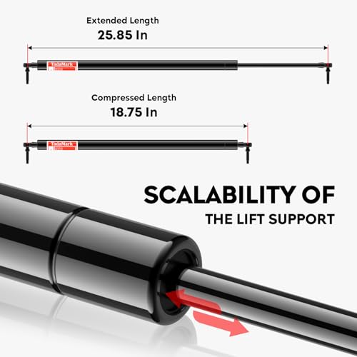 TadaMark Rear Hatch Tailgate Lift Supports Struts Shocks Gas Spring Fit for Dodge Grand Caravan 2001-2007, Caravan 01-07, Chrysler Town & Country 2001-2007, Voyager 2001-2003, 4535 2 Pcs - Image 2