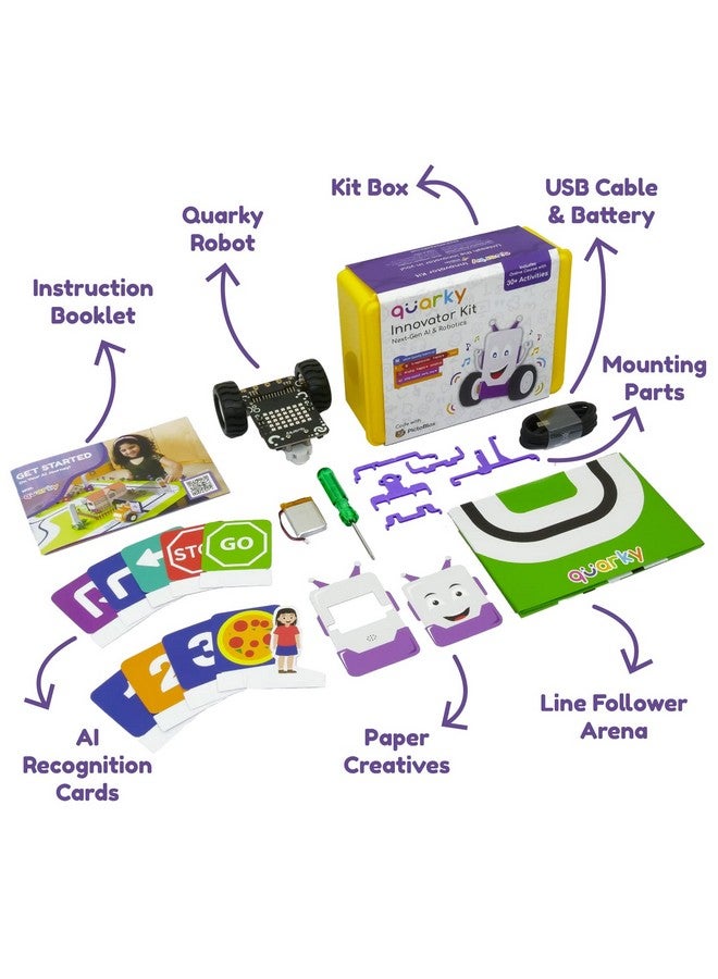 STEMpedia Quarky Innovator Kit | Best AI Robot Toy Kit for 7+ Year Kids | Learn Robotics with 30+ Interesting AI and ML Projects - Image 2