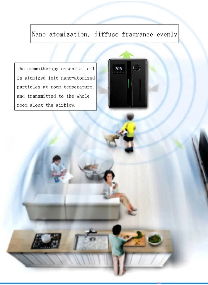 AROAQ - Scent Machine Aroma Diffuser Wall Mounted Hotel 160ML Aroma Diffuser With Fan Inside For Large Area Hotel Lobby Home Fragrance - Image 1
