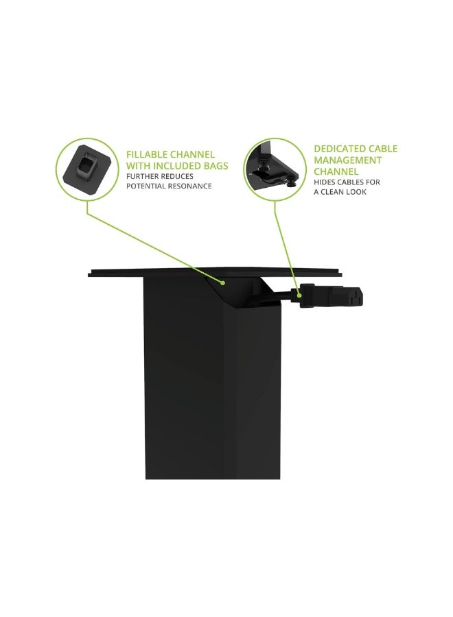 Kanto Audio SX26 26" Fillable Speaker Stands with Isolation Feet and Fillable Channel-Black, Pair - Image 2