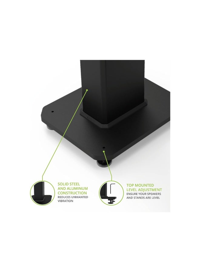 Kanto Audio SX26 26" Fillable Speaker Stands with Isolation Feet and Fillable Channel-Black, Pair - Image 5