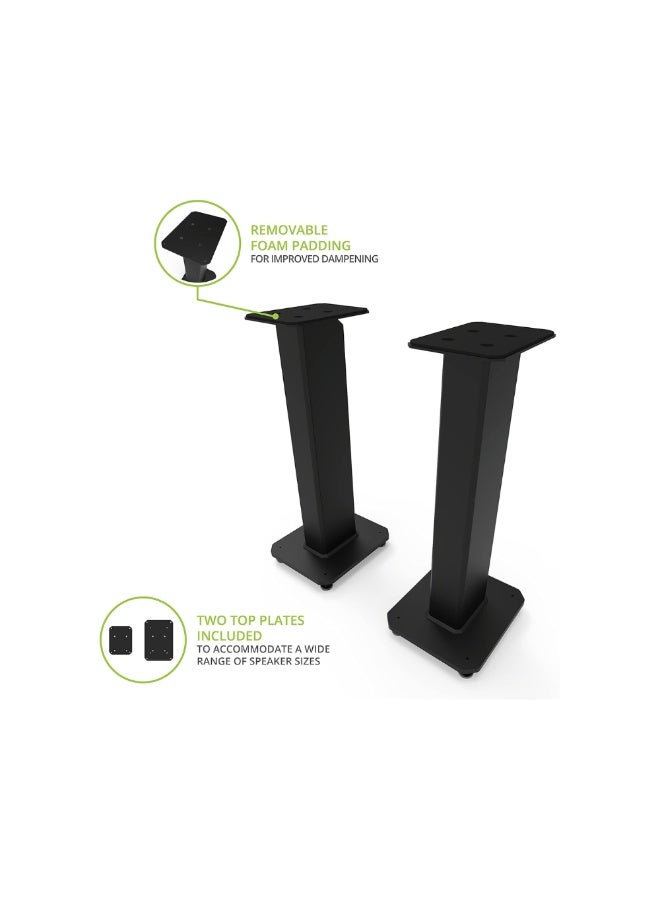 Kanto Audio SX26 26" Fillable Speaker Stands with Isolation Feet and Fillable Channel-Black, Pair - Image 3