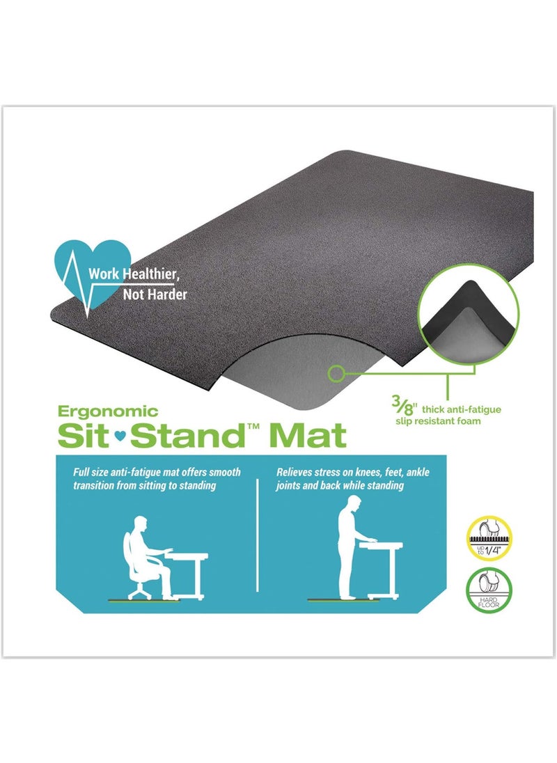 Deflecto deflecto Ergonomic Sit Stand Mat 48 X 36 Black  - Image 2