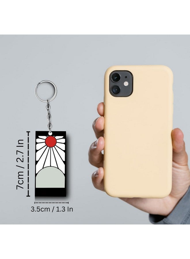 Replix حامل مفاتيح أنمي مطبوع من ريبليكس بريميوم (عبوة من 2) للدراجة، السكوتر، السيارة، حامل مفاتيح أكريليك (قاتل الشياطين)، متعدد الألوان - Image 3